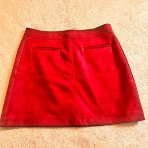 LOFT Vibrant Red Mini Skirt